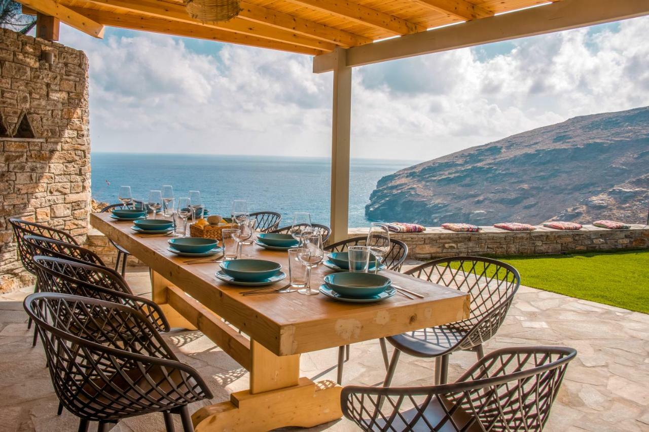 Anastasis Luxury Villa Andros With Heated Pool Sineti エクステリア 写真